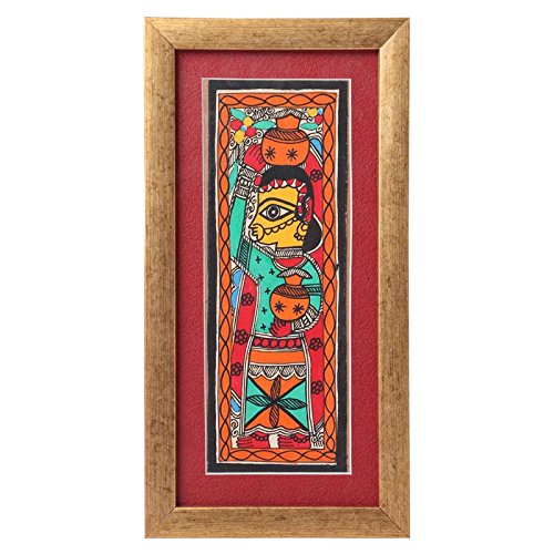 iMithila Madhubani Mithila Painting of a Villager Women Carrying Water ...