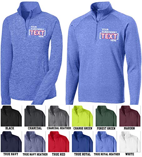 Custom Embroidered Jackets for Men - Add Your Text - Lightweight Embroidery Half Zip Pullover4