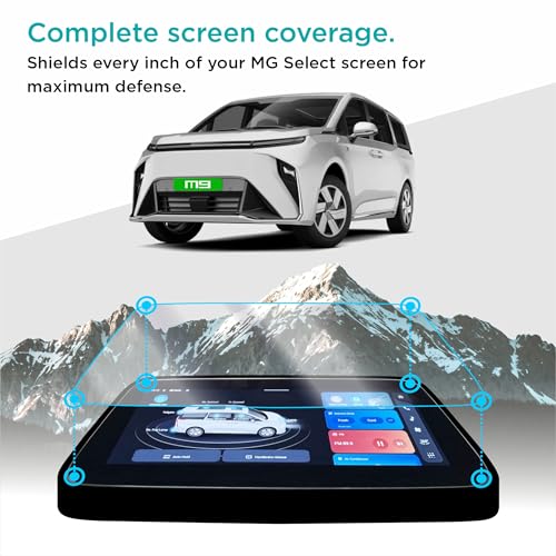 Image of Spartan Shield SCREEN GUARD COMBO For MG SELECT M9 Electric 2026 || Presidential Limo || 12.3 INCH INFOTAINMENT TOUCHSCREEN + 7 INCH INSTRUMENT CLUSTER PROTECTOR | MgSelect M9 EV New Car Digital Display 9H Accessories 2025+ [Not Tempered Glass] (M9 [12 inch Combo] Glossy)