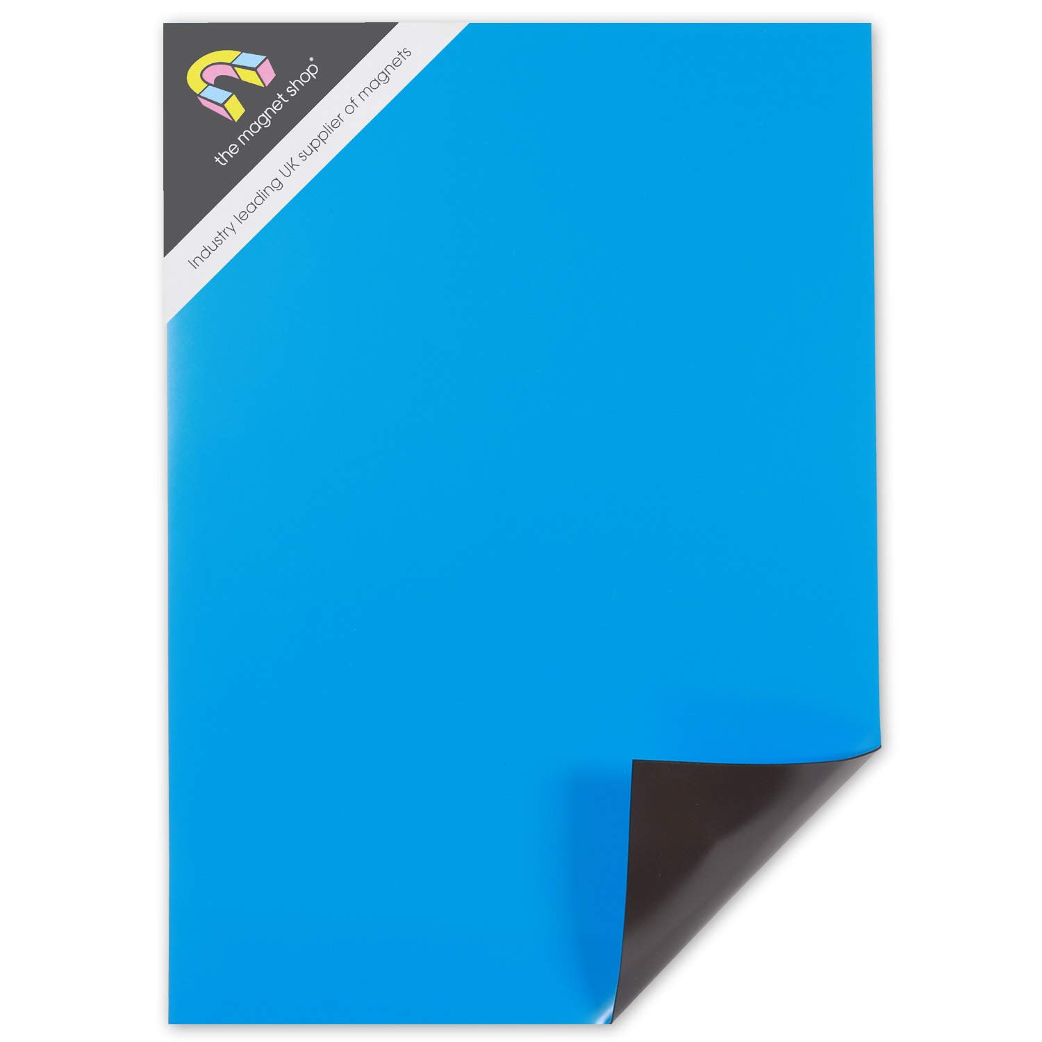 TMS Colour Magnetic Sheets for Sign Making, Screen Printing, Kids Magnets and Crafts | Vinyl Coated Sheets with Magnet Backing for Car, Taxi or Van Signage | Blue, A4 Sheet (30 x 21cm)