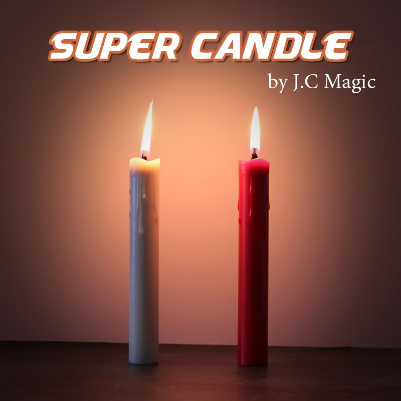 Super Candle Magic Tricks Auto Candle 4.0 Pilot Fire Magia profesjonalna iluzje sceniczne sztuczki mentalizm rekwizyty (biała)