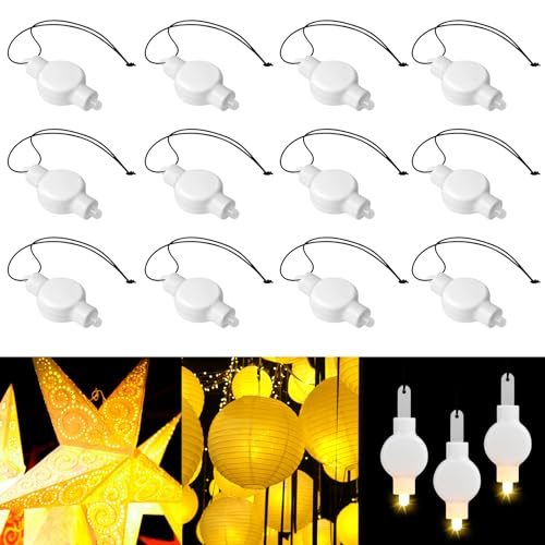 GuKKK Luces para Farolillos de Papel, 12 Piezas Luz para Globos, Mini Luces de Globo LED,Globos de...
