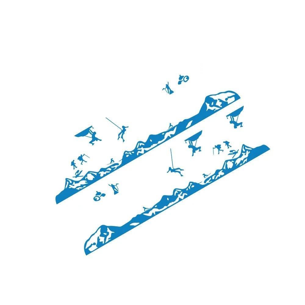 Pickup Side Stickers Truck Mountain Edition Decor Decals(Glossy Blue)