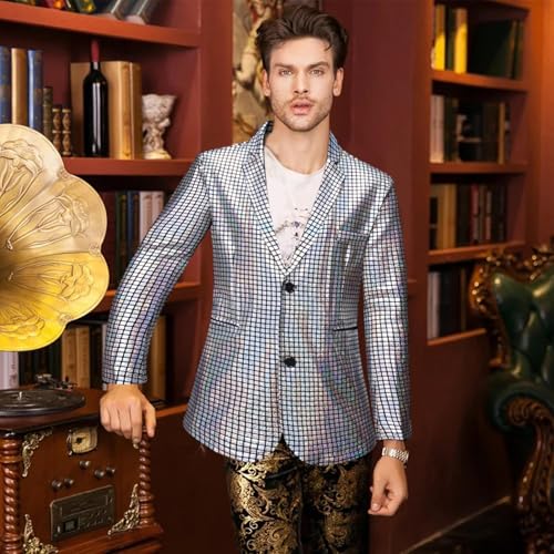 Outfits de Halloween con chaqueta para cena de gala y trajes de lentejuelas de hombre 6