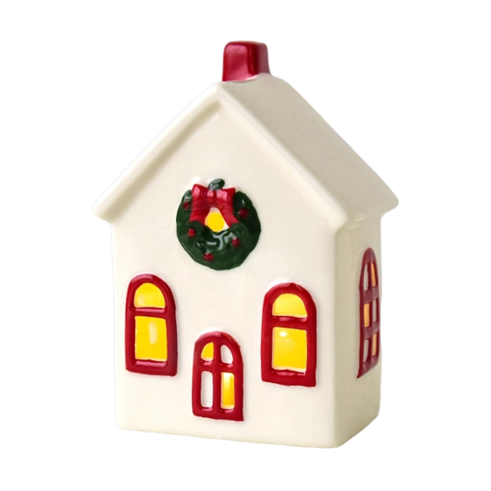 Bougeoirs en céramique de collection pour Village de Noël à piles haut de gamme