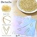 Thinp 300 Pcs Gold Teardrop Paper Clips, Bookmarks Paper Clips Stainless Steel Drop-Shaped Paperclips Decorative Mini Binder Clip for Memo Papers Photo Wedding Invitations Office Supplies