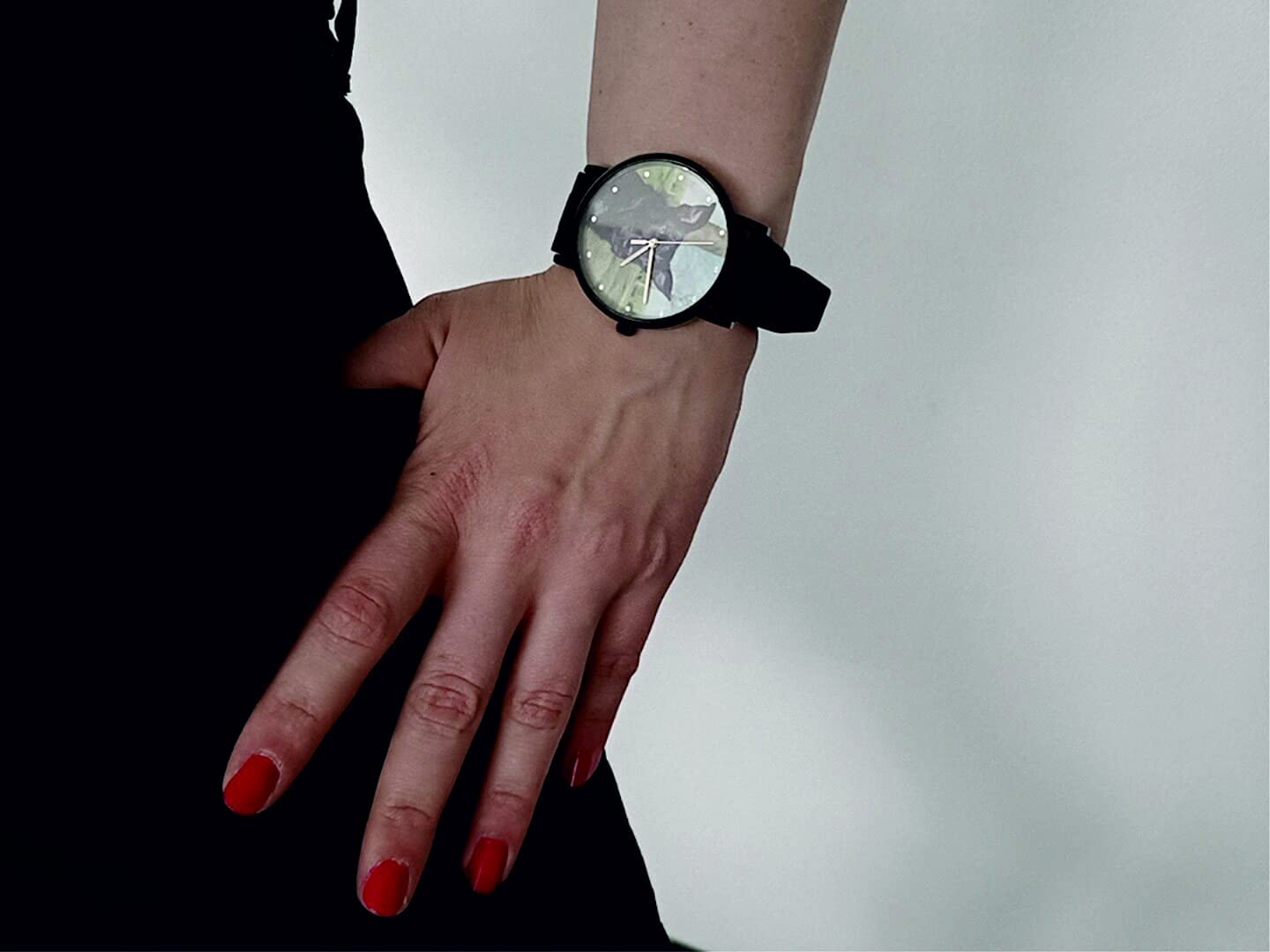 memories Reloj con foto personalizada reloj de 40 mm con imagen 3BAR reloj fotográfico fabricado en Alemania, Negro , Correa