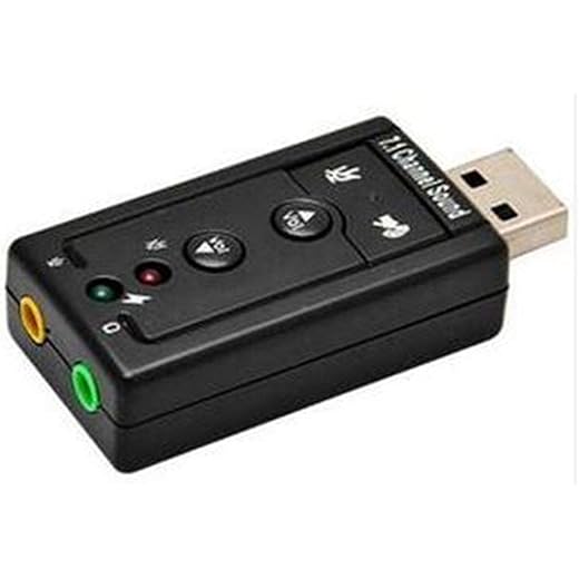 NIRVIG - Mini External USB Sound Card 7.1 CH Channel 3D Audio Adapter with 3.5mm Headset MIC Speaker for PC Desktop Notebook