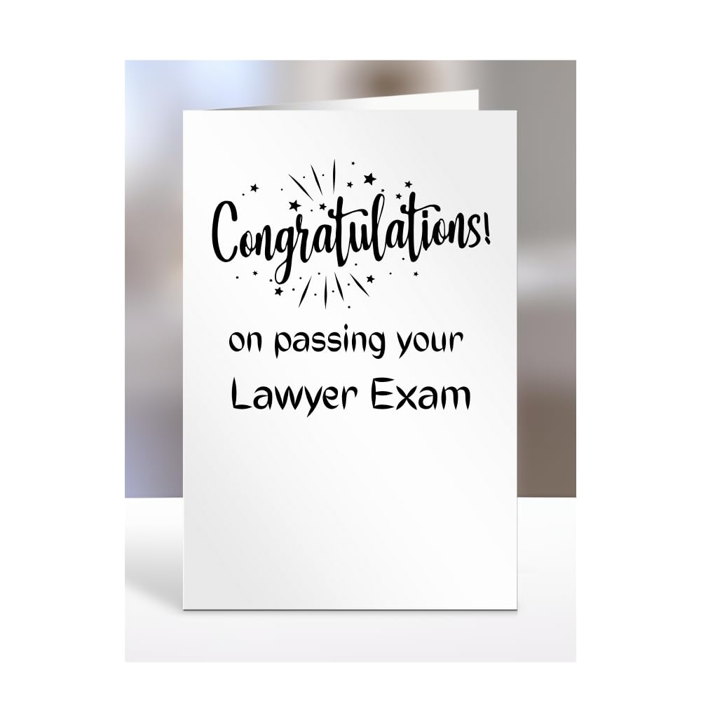 Congratulations on passing your Lawyer exam card, gifts for men, women, friend, colleague, boss, manager, presents for christmas, A5-244b_162