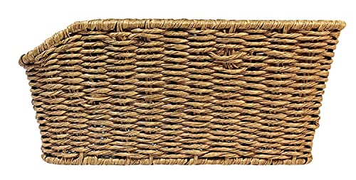 Red Loon Fahrradkorb XXL Pro Rattanlook Seegras Gepäckträgerkorb Korb Schultaschen Taschenkorb