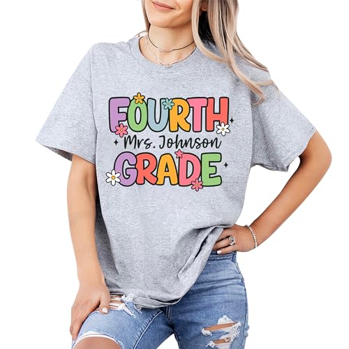 GABITA 4th Grade Teacher Shirt - Custom Teacher Shirt Back to School Gift for Teacher2