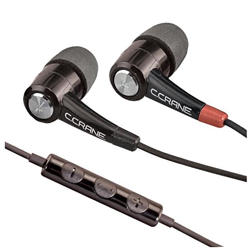 C. Crane CC Buds PRO Earbuds, Mic & Phone Remote with Six Different Earbud Covers Included for Custom Comfort – Designed for Voice Clarity and Audio Books – Fits Large and Small Ears
