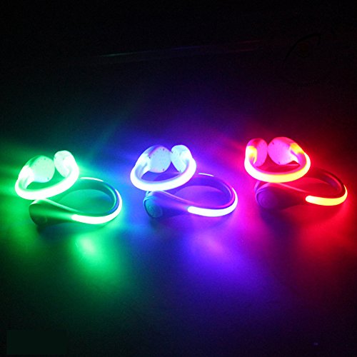 Clip per scarpe con luci di sicurezza al LED, per