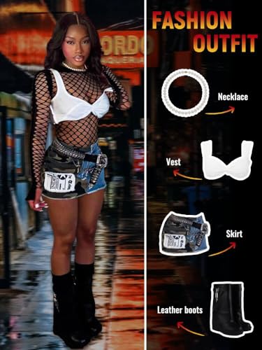 Buitifo Damen Dessous-Sets Sexy Lingerie Fischnetz Sexy Bodys Nachtwäsche (Schwarz TWG,Einheitsgröße)