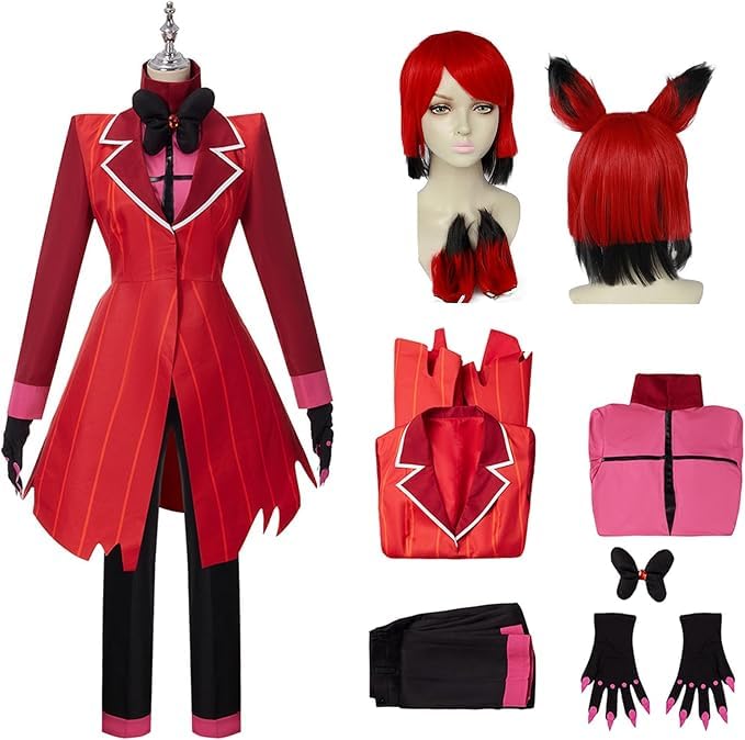 【即日発送】 アラスター コスプレ 衣装 【ウィッグ付き】 Amazon.co.jp: [LJLJAVAR] アラスター Alastor コスプレ衣装 ハズビン