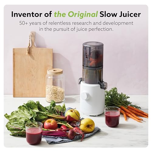 Image of Hurom H310A Slow Chew Self Powered Personal Juicer - Oatmeal | Easy To Clean, Maximum Performance, Quiet Motor - Hopper for Whole Fruits & Vegetables - BPA Free