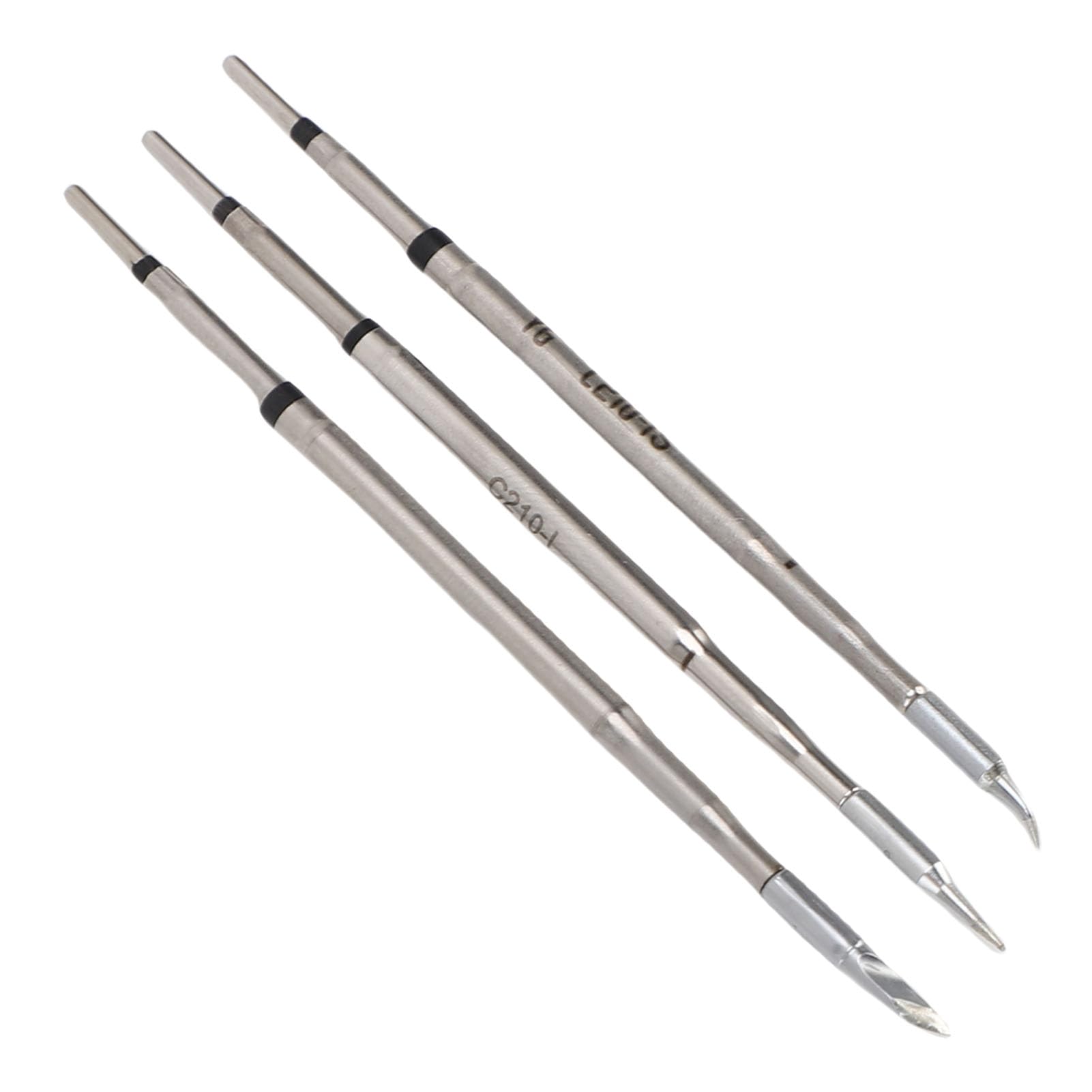 Set di 3 Punte per Saldatore, Punte di Ricambio per Saldatura Resistenti Alle Alte Temperature in Acciaio Inossidabile per C210 K I IS con Scatola di Immagazzinaggio