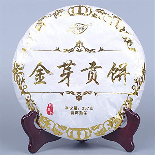357g (0.787LB) Té Pu'er maduro Té Puer viejo Té de homenaje Golden Bud de Yunnan Té Puer Té negro Té Pu-erh cocido Té Pu… - Imagen 3