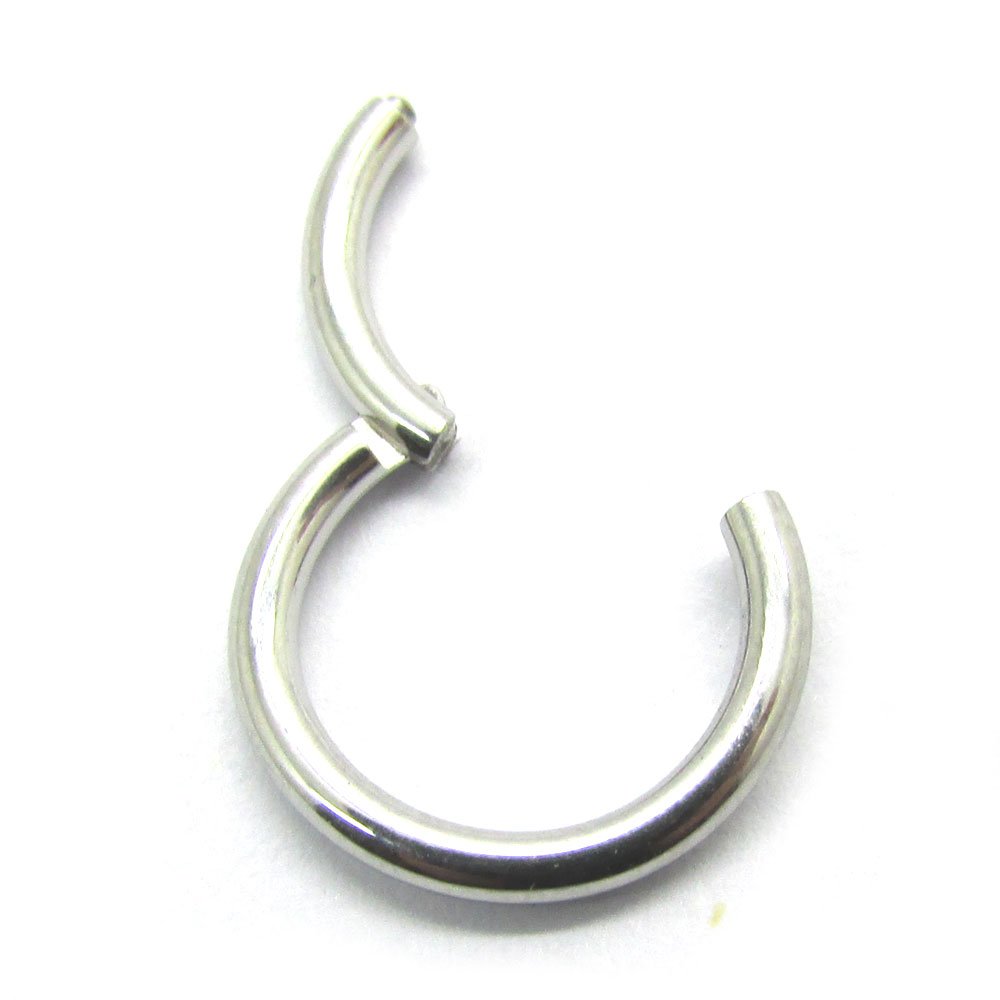 NewkeepsR20G/18G Titanium Nose Ring Hoops,Hinged Clicker Segment Nose Seamless Sleeper Piercing