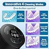 Pulitore Ultrasuoni Apparecchio Denti con Sterilizzatore UV,Alta Frequenza a 45 kHz Clean Pod,4 Modalità per Apparecchi Ortodontici, Bite Notturni, Allineatori ecc.,200 ml,Nero