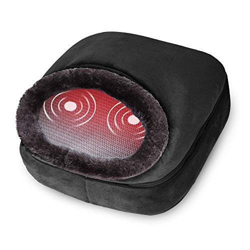 Snailax Memory Foam Massage Mat 3-In-1 Foot Warmer Bundle | 6 Therapy Heating Pad,10 Vibration Motors Massage Mattress Pad, Full Body Massager Cushion Relieve Neck, Back, Waist, Legs Pain #TOP5