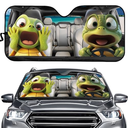 Auto Sonnenschutz Frontscheibe, Lustige Tiere Design, Universal...