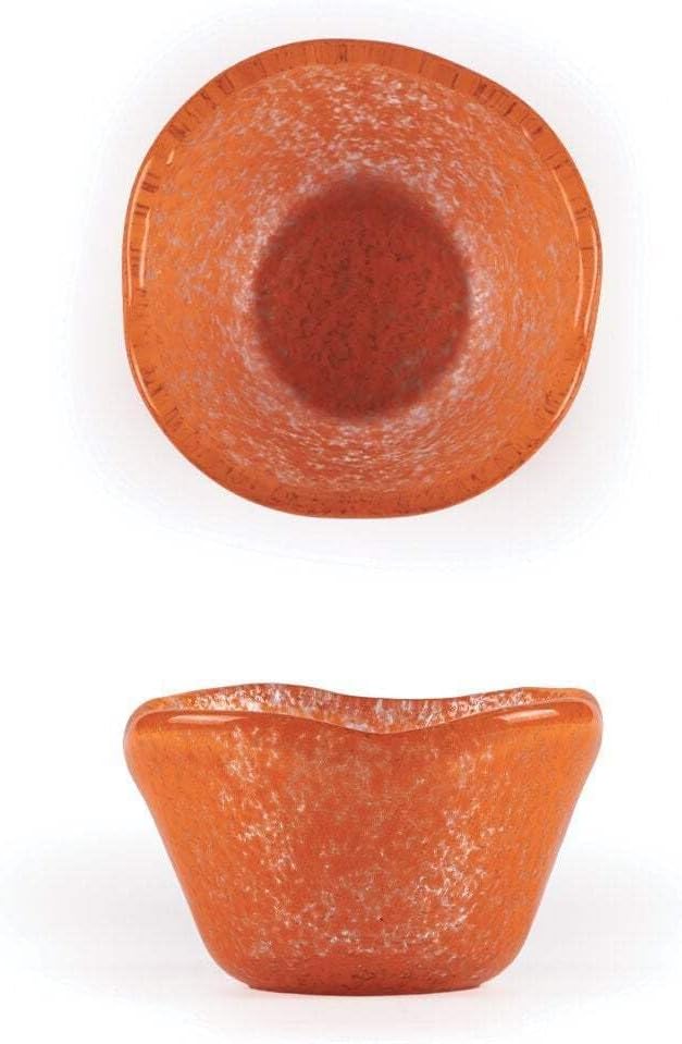 Glass Dinnerware Dia.3.25" h:2" 4 oz. Round Orange Glass Ramekin (Set of 4)