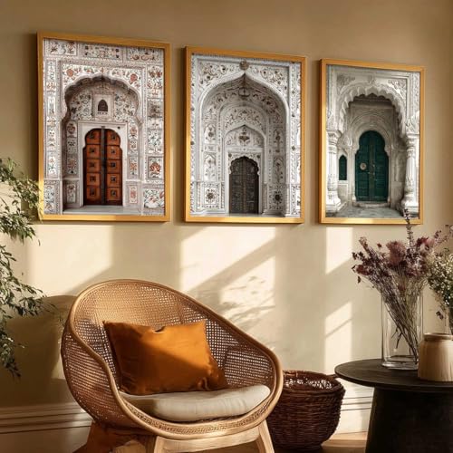 Image of kotart Indian Art Traditional Paintings for Living Room | Framed Wall Painting for Home Room Bedroom Office Wall Decor| Wall Poster With frames Set of 3 (19X25 inch)