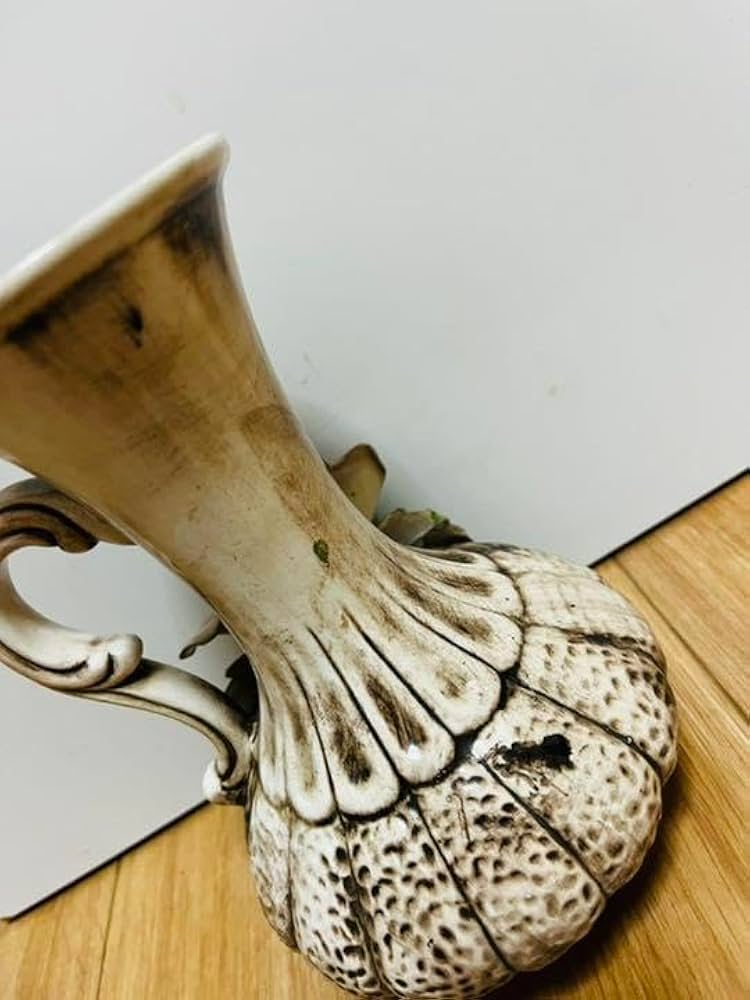 イタリア製 アンティーク ロココ調 フラワー装飾 陶器 カポディモンテ 4点 イタリア製 アンティーク ロココ調 フラワー装飾 陶器