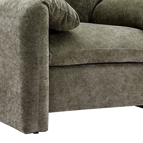 Sillón Plegable Chenille Verde Menta miniatura 7