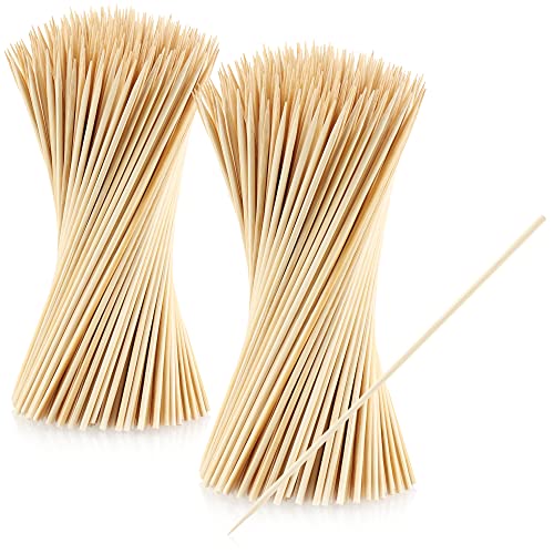 com-four® 500x brochettes de finger food en bambou - longues brochettes en bois pour brochettes de viande et de légumes - brochettes de barbecue (500 pièces...
