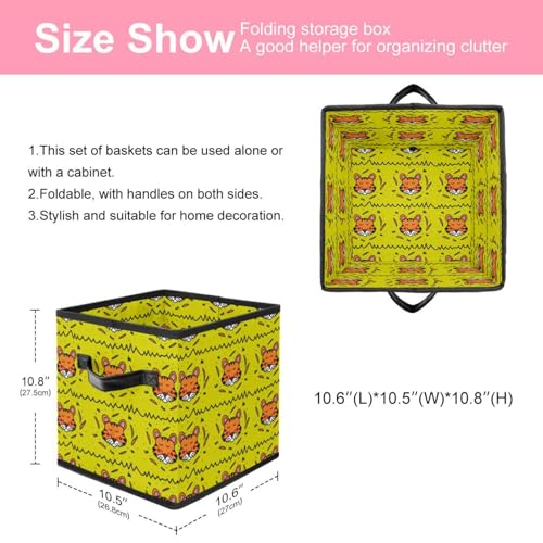 Rangement jouets et vêtements pour chambre d'enfant motif tigre