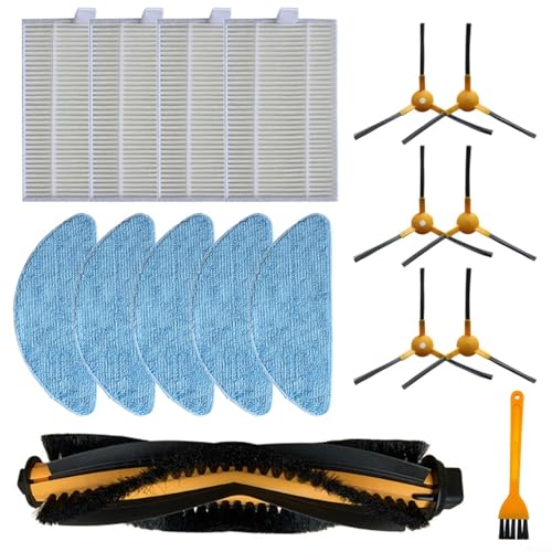 WIIYENA Parti di ricambio per aspirapolvere robot per Honiture Q5, 6 spazzole laterali, 4 filtri HEPA, 1 spazzola a rullo, 5 panni , 1 spazzola per la pulizia