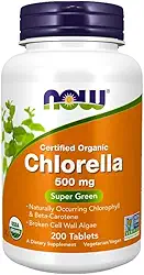 Clorela Orgânica Chlorella 500mg Importada EUA 200 Tabletes