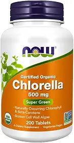 Clorela Orgânica Chlorella 500mg Importada EUA 200 Tabletes