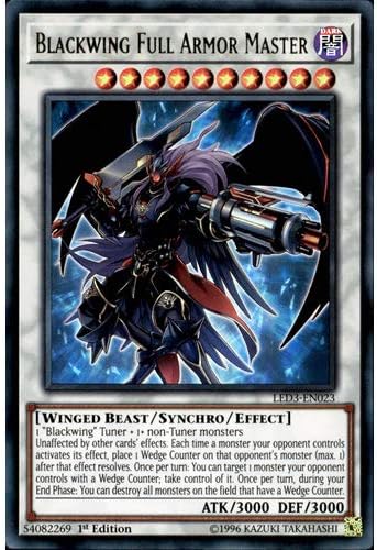 LED3-EN023 1st Ed Blackwing Full Armor Master Ultra Rare Card Legendary Duelists: White Dragon Abyss Yu-Gi-Oh Single Card