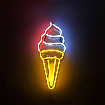 Amazon | ネオンサイン ICE CREAM NEON SIGN おしゃれ アイスクリーム