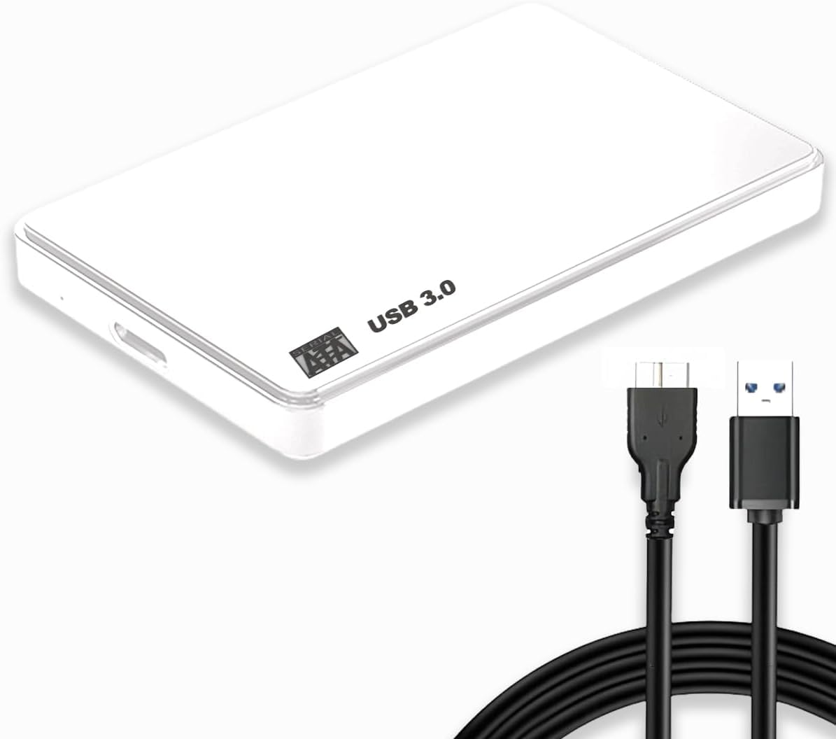 【3個セット】ポータブルHDD 500GB ホワイト２個　ブラック１個 Amazon | BIGBIGER 500G USB3.0 Type A HDD 外付け ハードディスク 2.5
