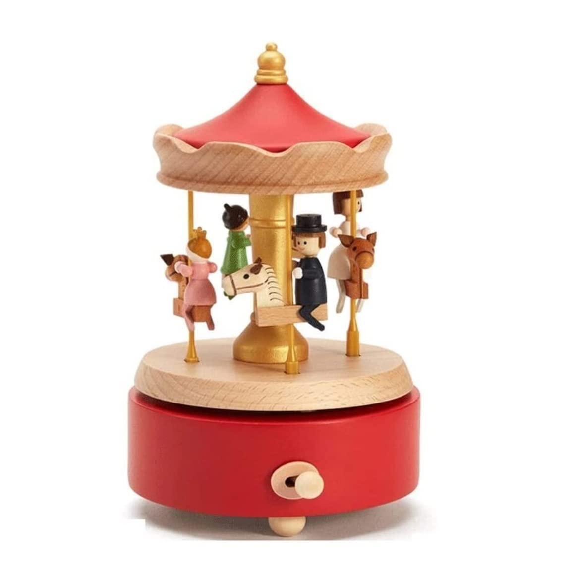 Caja de música Caja De Musica Niña Caja Musical con Mecanismo Tallado De Madera Vintage, Caja De Música De Cuerda, Regalo para Cumpleaños De Navidad Caja Musical Personalizada(H)