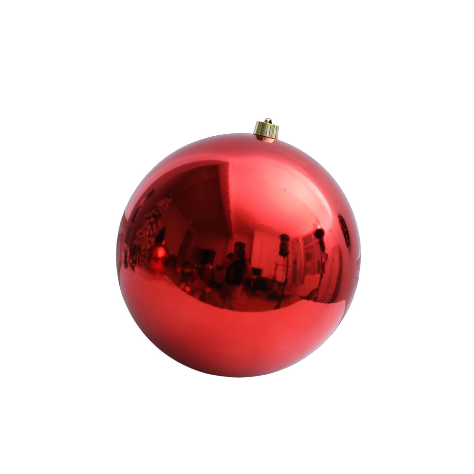 carotoe Glossy Christmas Decoration Ball Plastics Texture Ornament Ball for Versatile Holiday and New Year Festival Use Red Sparkling Christmas Ornamentation