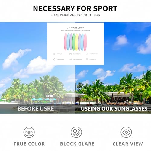 Swanoble Uv400 Polarized Kids Sports Sunglasses For Baseball,Lightweight Tr90 Frame For Boys Girls,Youth Softball Cycling thumb #4