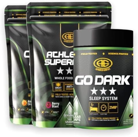 Health Stack Nutritional Supplement - Athlete's Superfood, Carbon Fiber, Go Dark Powder - Unisex, Plant-Based, Energy & Health Support - 1 Serving