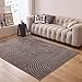 Price comparison product image THE RUGS Area Rugs - Modern Rugs for Living Room, Hallway, Bedroom and Kitchen  Versatile, Easy To Clean and Soft Carpets With Geometric Patterns |Strata Grey - 160x230 cm