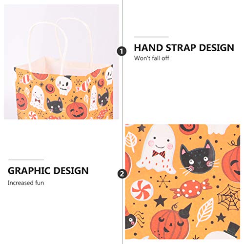 Bolsa de presente de Halloween Cabilock 10 peças de papel doce sacola de artesanato doce de Hallowee