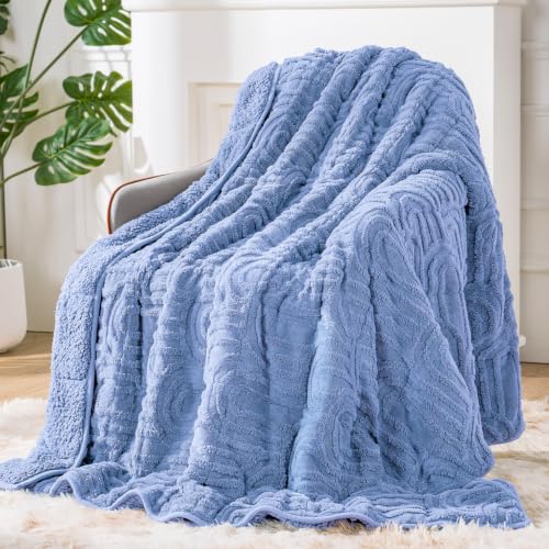 Image of Sherpa Fleece Weighted Blanket for Adults, Dual Sided Soft, 60 inchx80 inch 15lbs