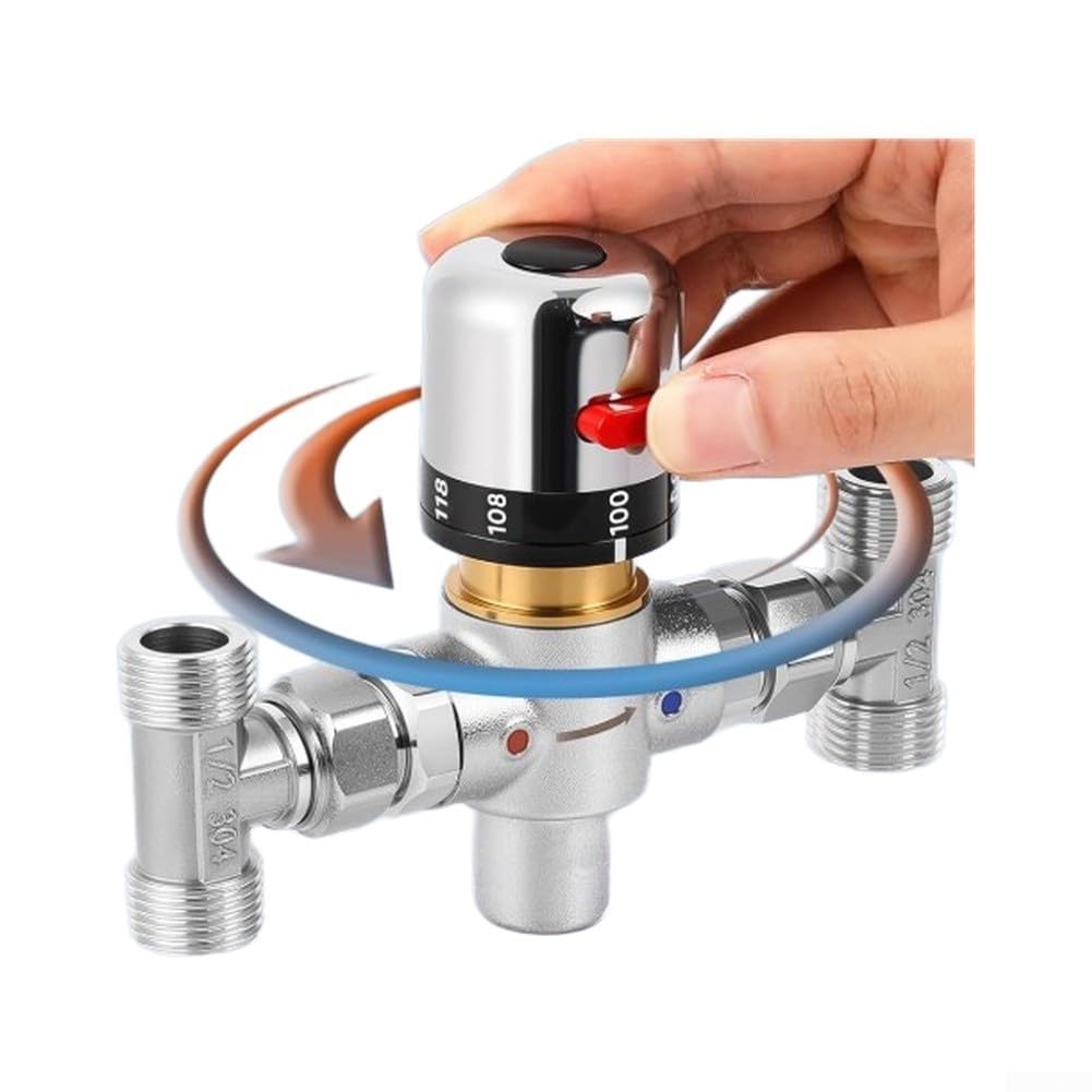 Válvula Derivación para acero Inoxidable Ajustable 20-60°C Válvula