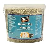 Extra Select Guinea Pig Nuggets - Dry Pellets with Vitamin C Small Animal Food Guinea Pig Food Nuggets - 5L Tub - Image 1