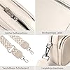 TIAASTAP Handtasche Damen Umhängetasche Echtes Leder Crossbody Bag Damen Handytasche zum Umhängen, Umhängetasche Damen Klein Moderne Taschen mit Breitem Schultergurt u 3 fächern #3