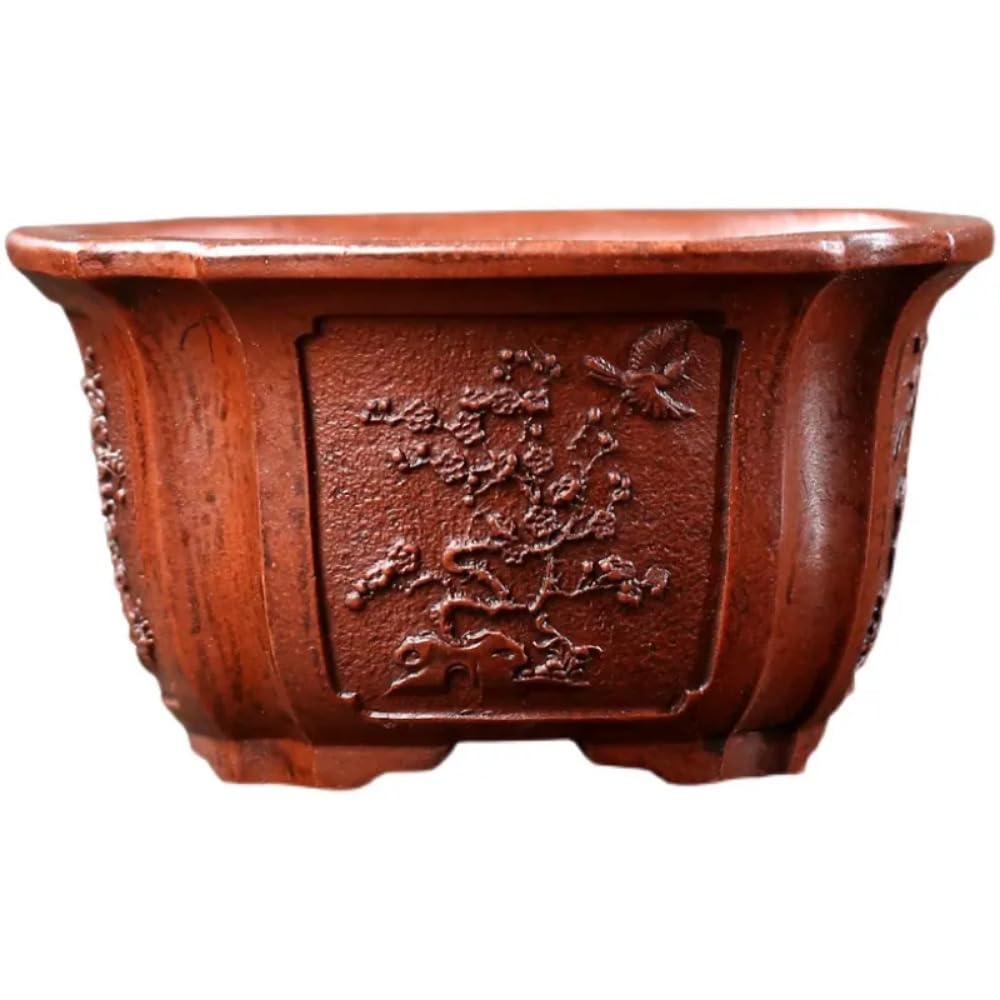 Pot de fleurs en sable violet sculpté contre l'excès d'eau