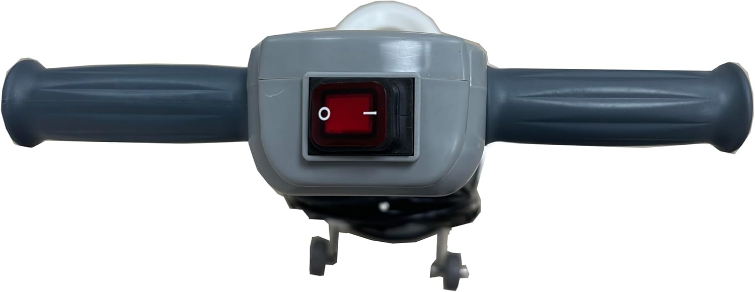 Close-up of the power switch located on the handle of the floor buffer.